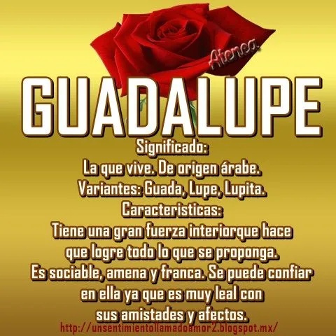 Un sentimiento llamado amoR : SIGNIFICADO DE LOS NOMBRES