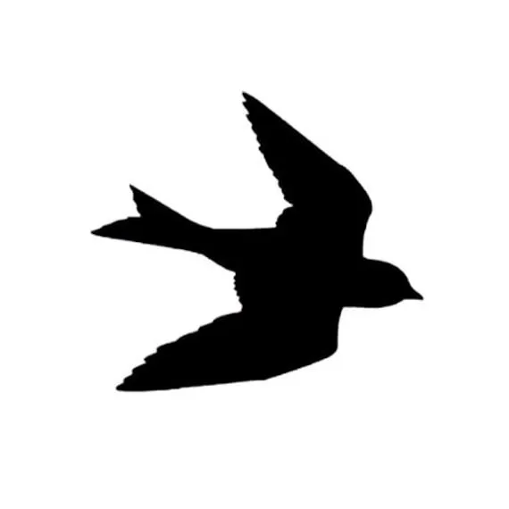 SEPARACIÓN silueta Golondrina en vuelo sello grande por terbearco SEPARACIÓN silueta Golondrina en vuelo sello grande por terbearco