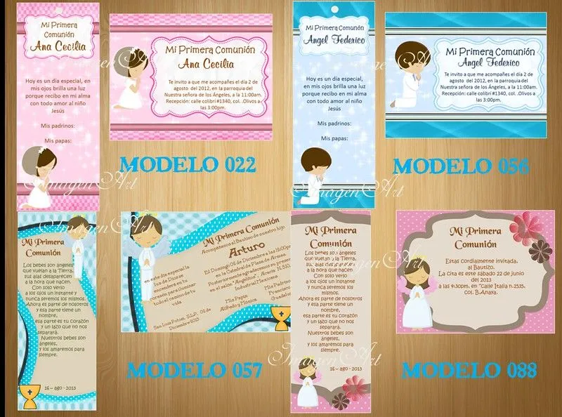 Kit Para Imprimir De Primera Comunión, Invitación, Separador ...