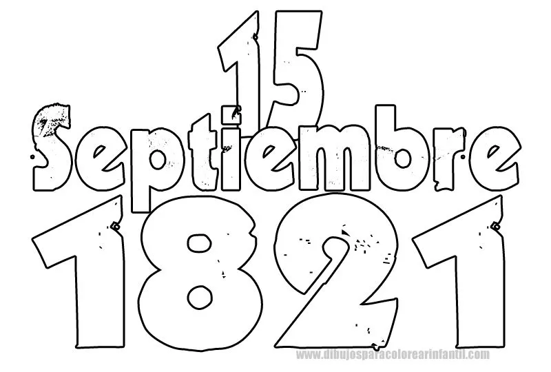 15 DE SEPTIEMBRE PARA COLOREAR - Imagui