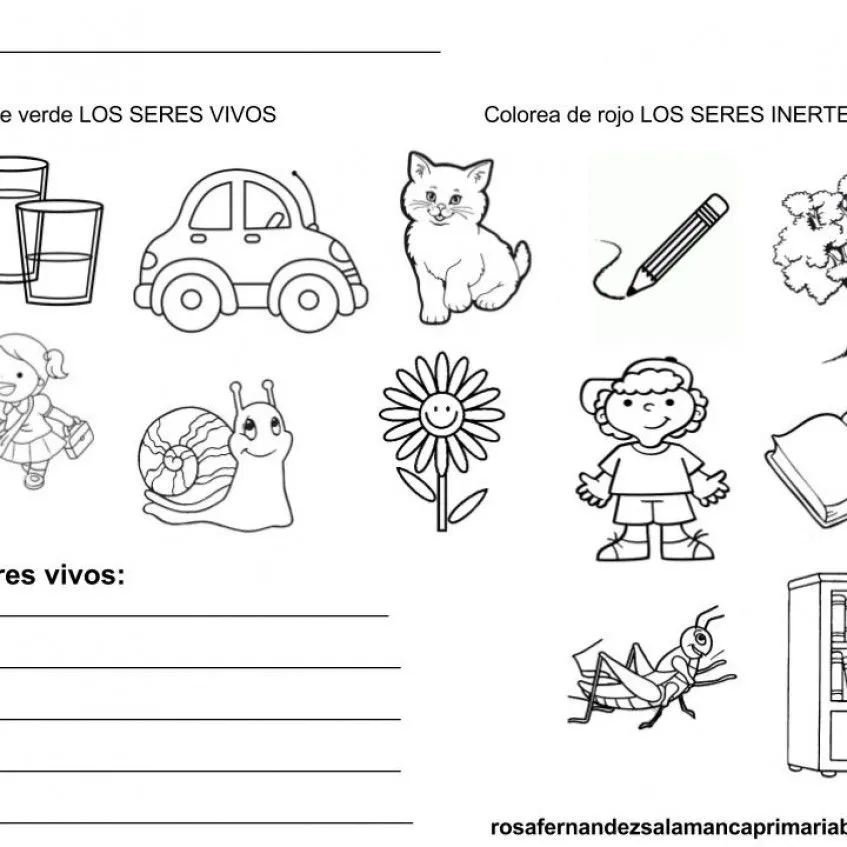 LOS SERES VIVOS Y LOS SERES INERTES - Pictoeduca