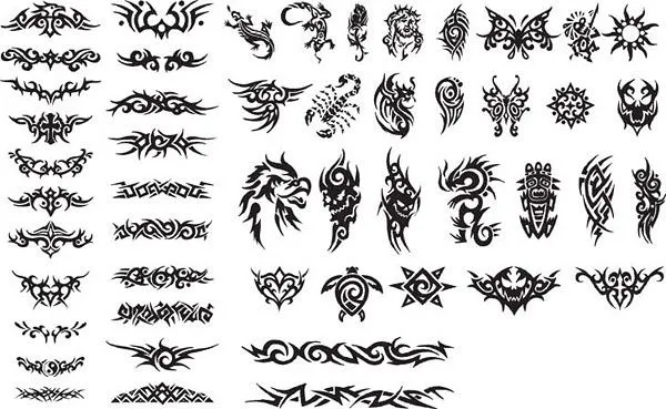 Serie de diseño en blanco y negro elementos del vector 15 totem ... Serie de diseño en blanco y negro elementos del vector 15 totem ...