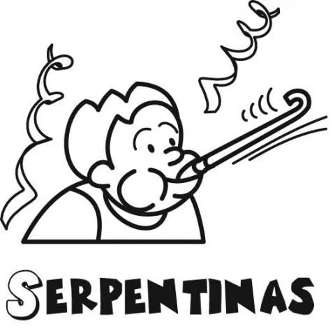 Serpentinas para colorear - Imagui