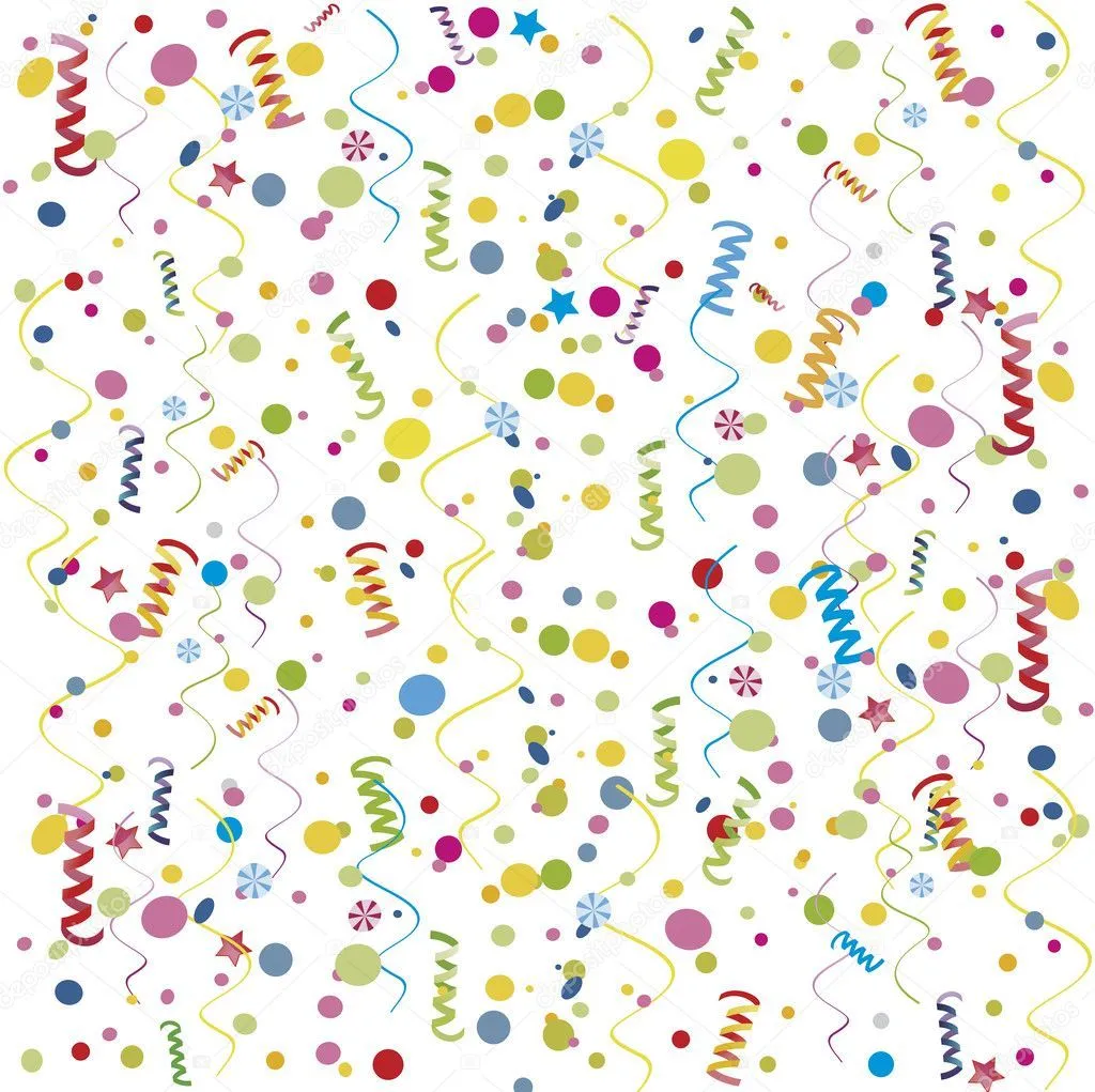 Serpentine confetti background - illustration, vector set | Stock ... Serpentine confetti background - illustration, vector set | Stock ...