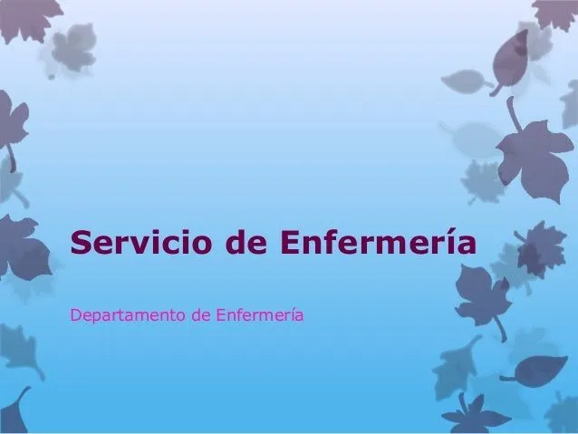 Servicio de enfermería