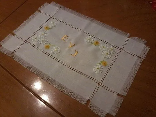 Servilletas para bautizo de liston - Imagui