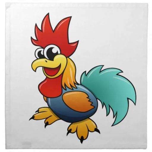 Servilletas de tela Dibujo Animado Del Gallo | Diseños de ...