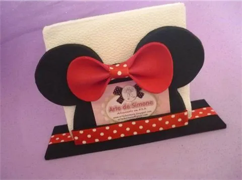 Servilletero de Minnie. Tutorial con moldes. | Ideas y material ...