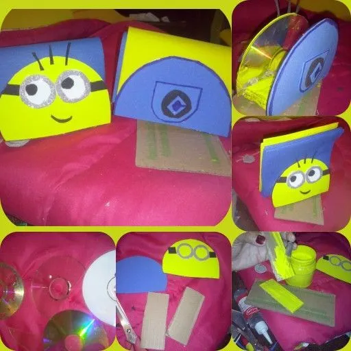 Servilleteros De CD Minions | Transformando Reciclaje | Pinterest ...