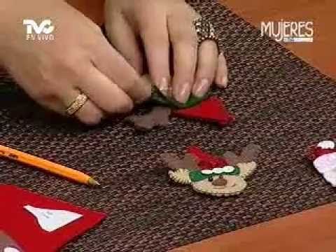 Servilleteros con Figuras Navideñas de Fieltro (METVC) - YouTube