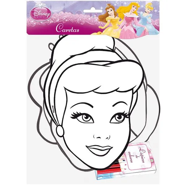 Mascara de la cenicienta para colorear - Imagui