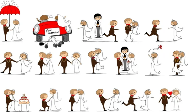 Set de fotos de boda, la novia y el novio en el amor, el vector ... Set de fotos de boda, la novia y el novio en el amor, el vector ...