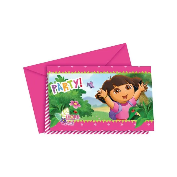 Set de invitaciones Dora la Exploradora: comprar online Set de invitaciones Dora la Exploradora: comprar online