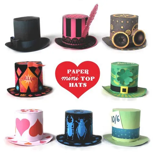 Set de mini sombreros de copa. Get crafty • Happythought Set de mini sombreros de copa. Get crafty • Happythought