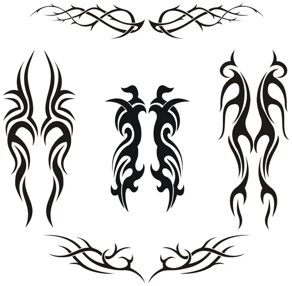 Set de tatuajes tribales vector — Vector stock © kaetana #1094651