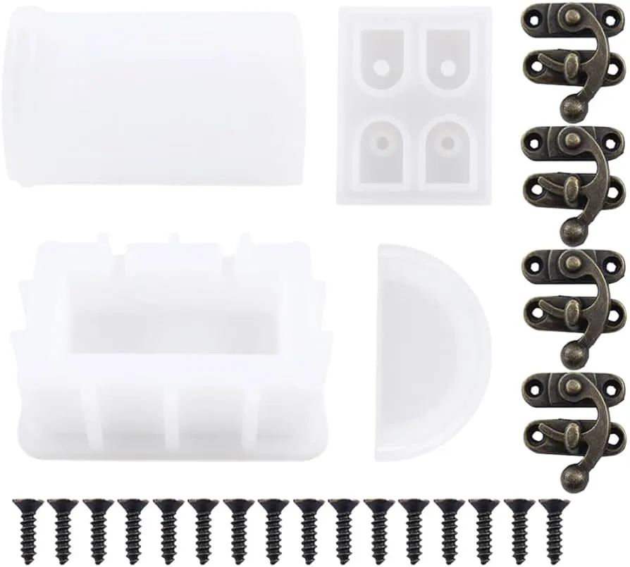 SEWACC Moldes De Resina Para Caja De Cofre Del Tesoro Caja De Dados Caja De Almacenamiento Moldes De Silicona Contenedor De Joyería Moldes De Epoxi Con De Cerrojo Para Decoración : Amazon.com.mx: SEWACC Moldes De Resina Para Caja De Cofre Del Tesoro Caja De Dados Caja De Almacenamiento Moldes De Silicona Contenedor De Joyería Moldes De Epoxi Con De Cerrojo Para Decoración : Amazon.com.mx: