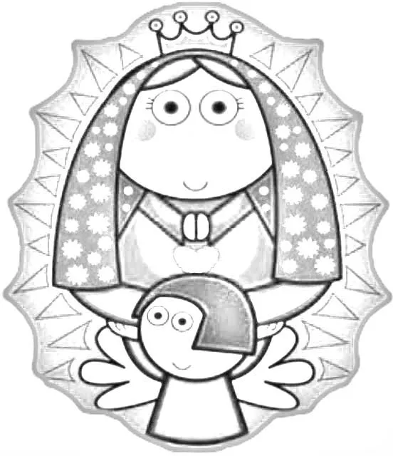 Dibujos de la virgen - Imagui