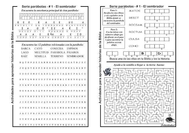 SGBlogosfera. Amigos de Jesús: FICHAS: PARÁBOLA DEL SEMBRADOR SGBlogosfera. Amigos de Jesús: FICHAS: PARÁBOLA DEL SEMBRADOR