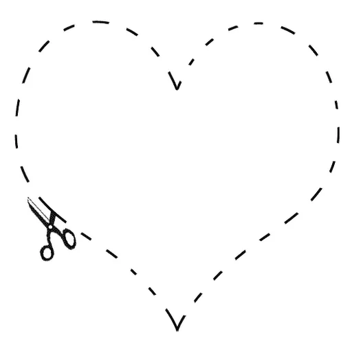 Plantilla de corazon para recortar - Imagui
