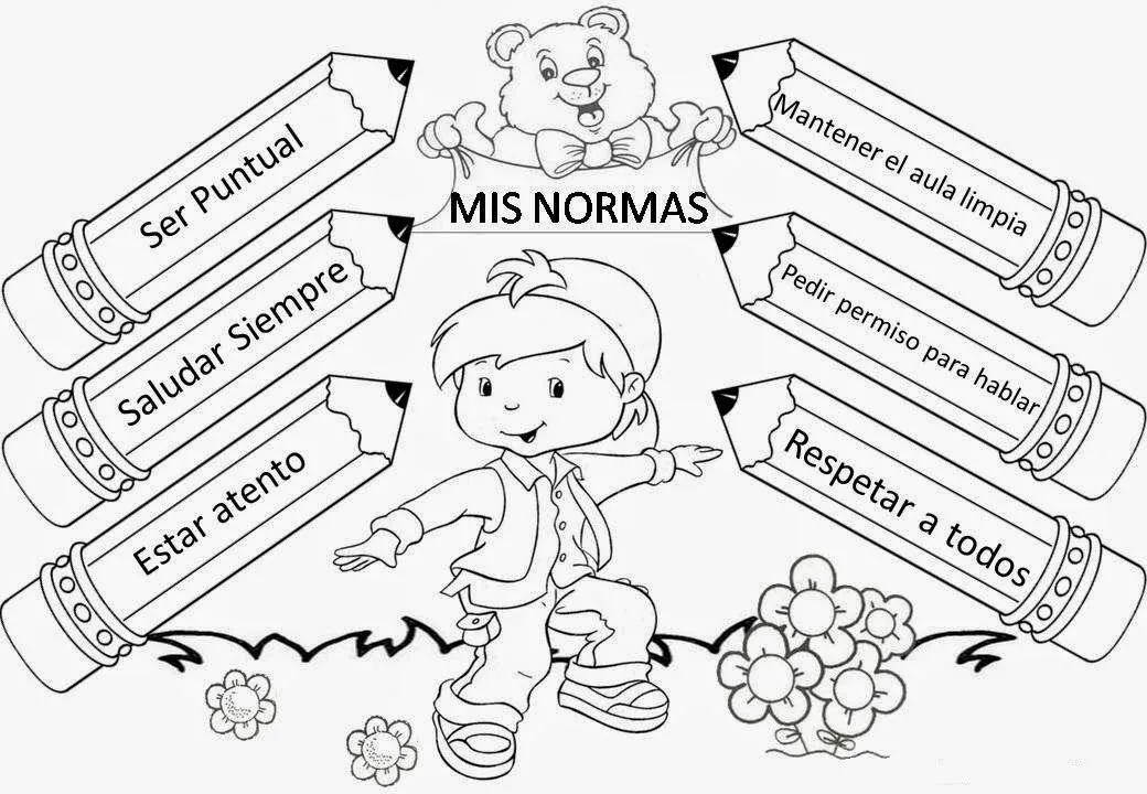 SGBlogosfera. María José Argüeso: RECORDAMOS Y DECORAMOS - AZ Dibujos para  colorear | Normas de convivencia, Imagenes de convivencia escolar, Normas  del aula