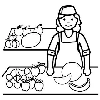 Dibujos de fruteros para colorear - Imagui