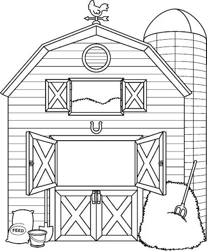 CASA DE GRANJA PARA colorear - Imagui