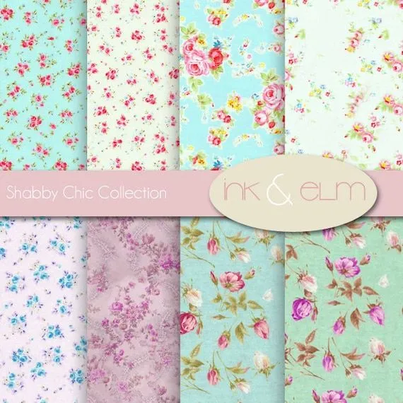 Shabby Chic Rose Digital papel Vintage fondos por InkAndElm en Etsy Shabby Chic Rose Digital papel Vintage fondos por InkAndElm en Etsy