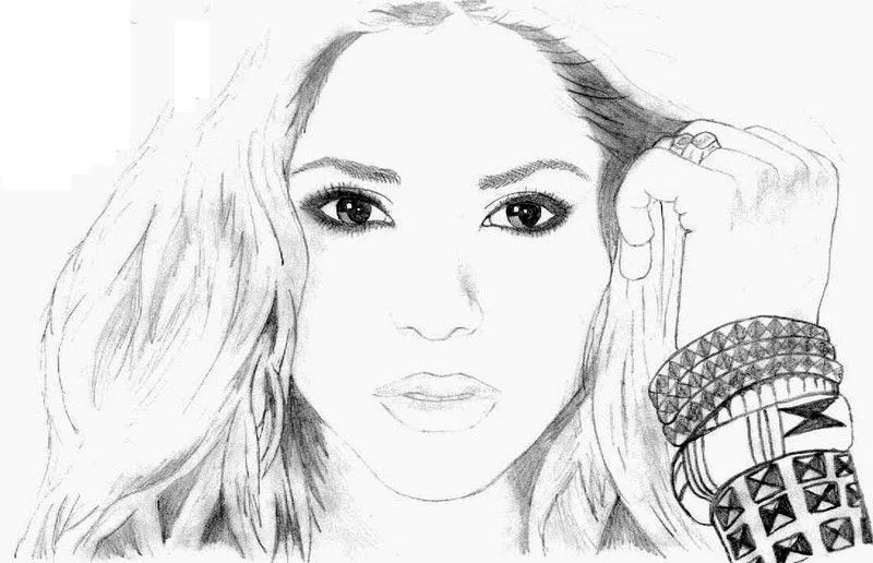 Como dibujar la cara de shakira - Imagui