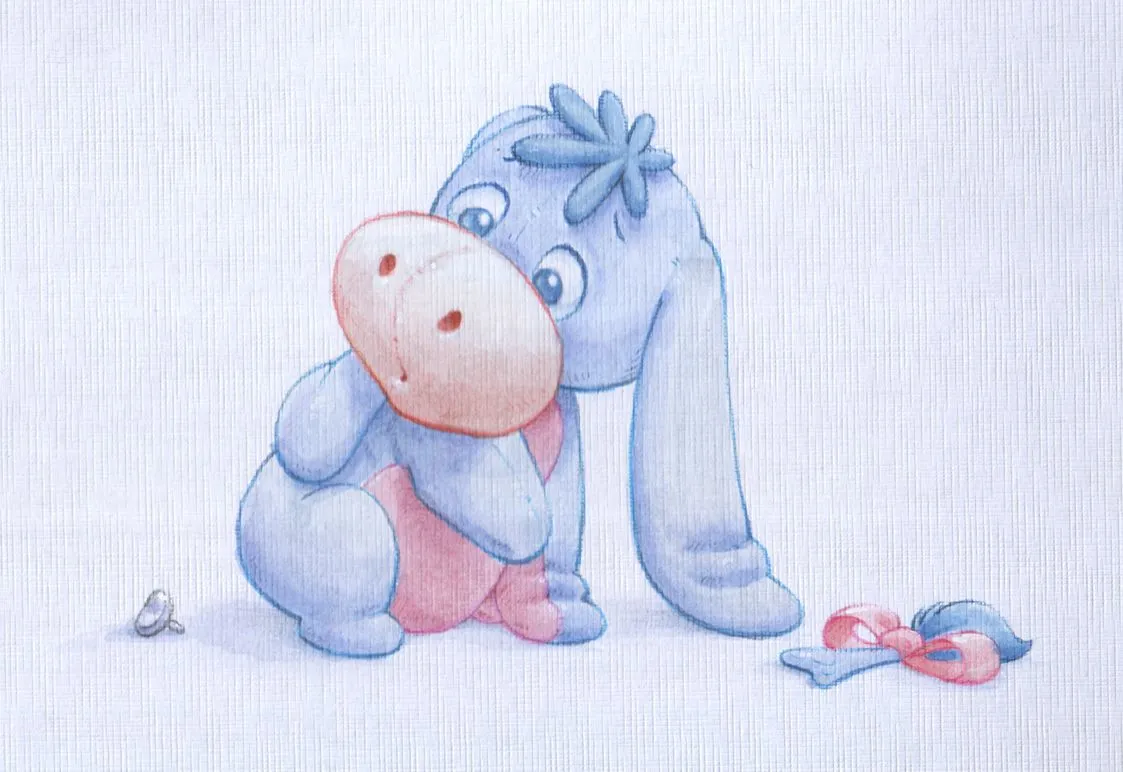 Shane Made Art: Baby Eeyore Watercolour