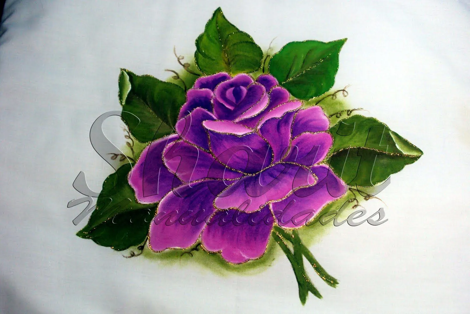 Sharit Manualidades y Mas: Rosa "Pintado en Tela"