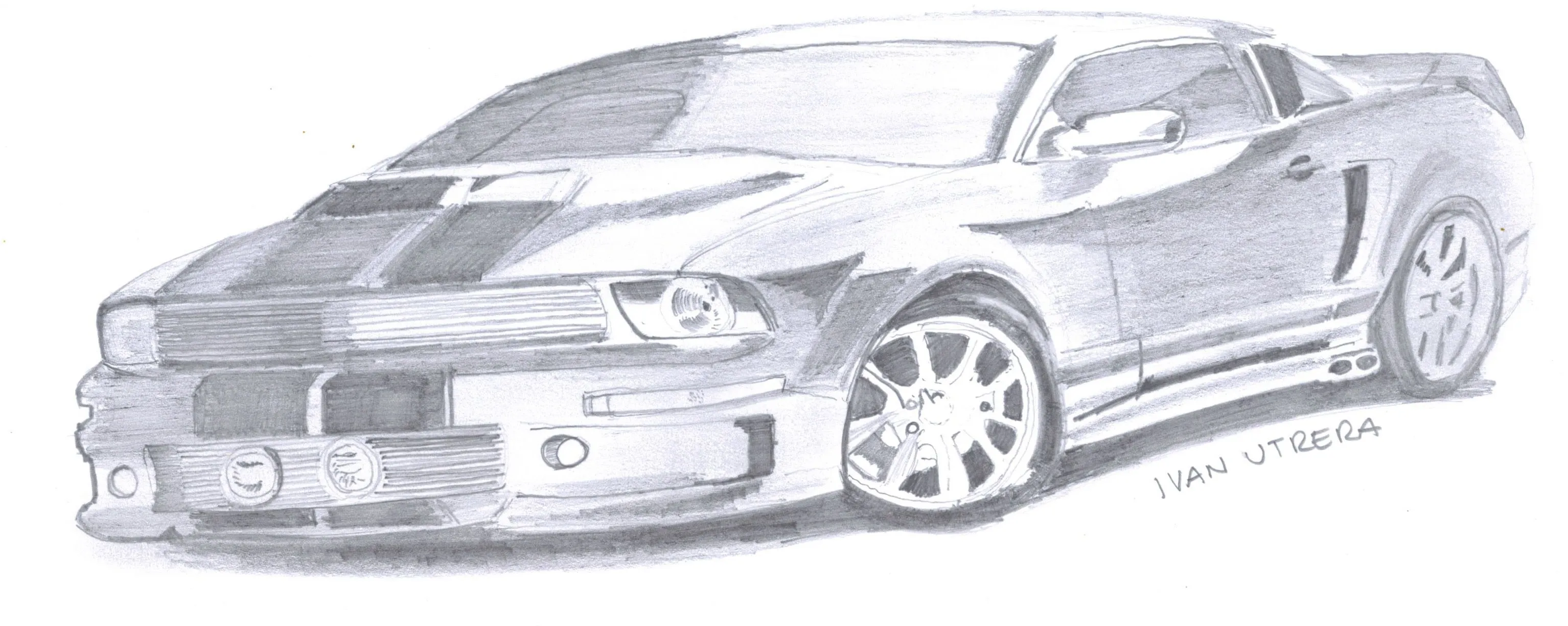 Shelby Mustang GT500 2006 a lápiz | Ivan Utrera Shelby Mustang GT500 2006 a lápiz | Ivan Utrera