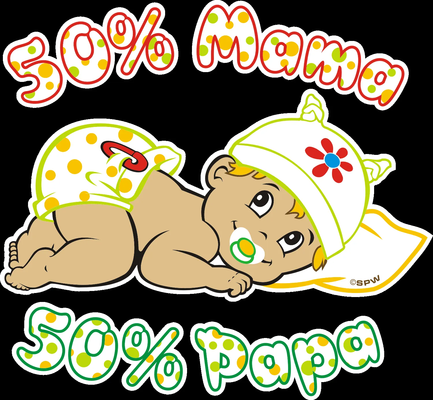 ShirtPresswerk-SPW | 50% Mama 50% Papa A | individuelle und ... ShirtPresswerk-SPW | 50% Mama 50% Papa A | individuelle und ...