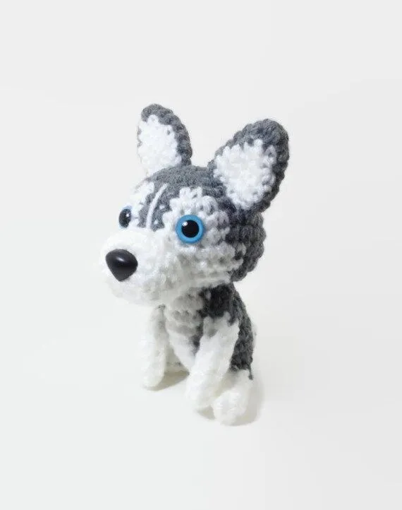 Siberian Husky Puppy Plush Crochet Dog Doll Amigurumi por Inugurumi Siberian Husky Puppy Plush Crochet Dog Doll Amigurumi por Inugurumi