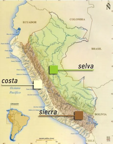 El mapa del Perú con sus regiones - Imagui
