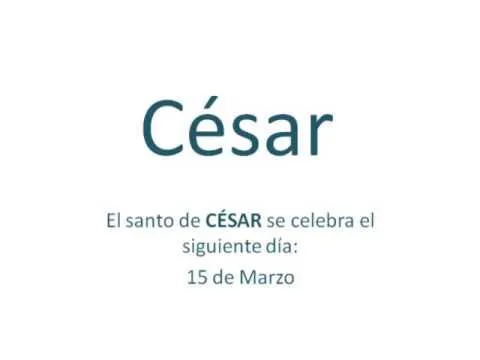 Significado y origen del nombre César - YouTube