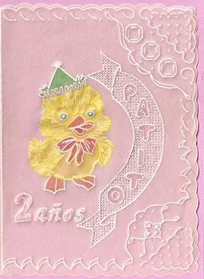 Sil pinta con hilos: Tarjetas para Pato.