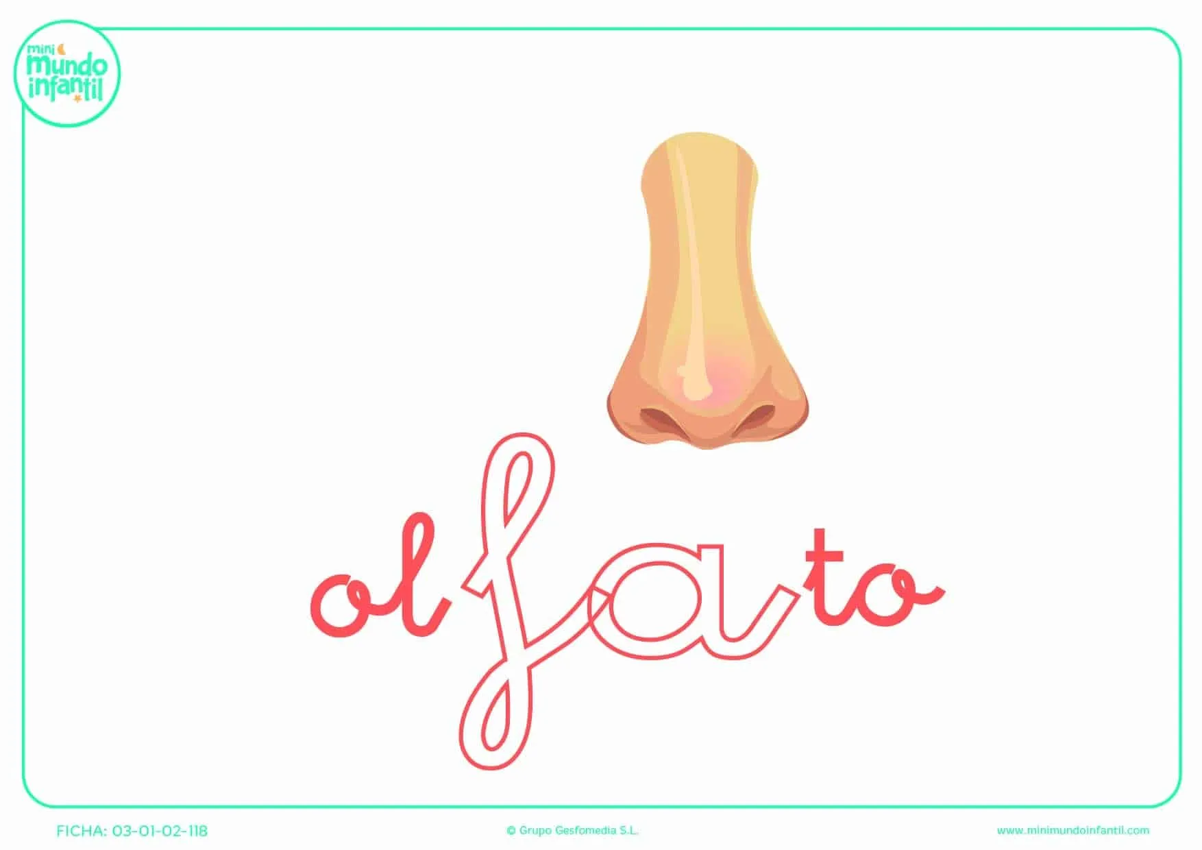 Sílaba FA de olfato para colorear en minúsculas Sílaba FA de olfato para colorear en minúsculas