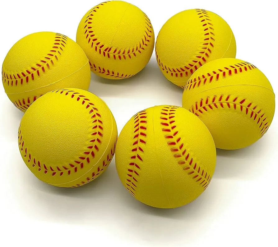 Silfrae Pelota de entrenamiento de espuma para béisbol, sóftbol, práctica  de béisbol, estándar y de gran tamaño (6 amarillos, tamaño estándar) :  Amazon.com.mx: Deportes y Aire Libre