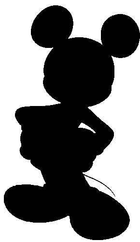Silhouette Clip Art: Mickey Mouse Sillouette Cliparts
