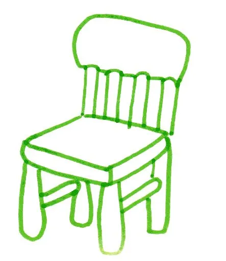 Silla dibujo colorear - Imagui