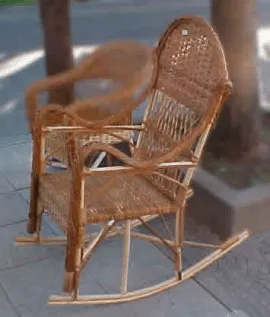 Sillon mecedor de mimbre en ViviBarbera