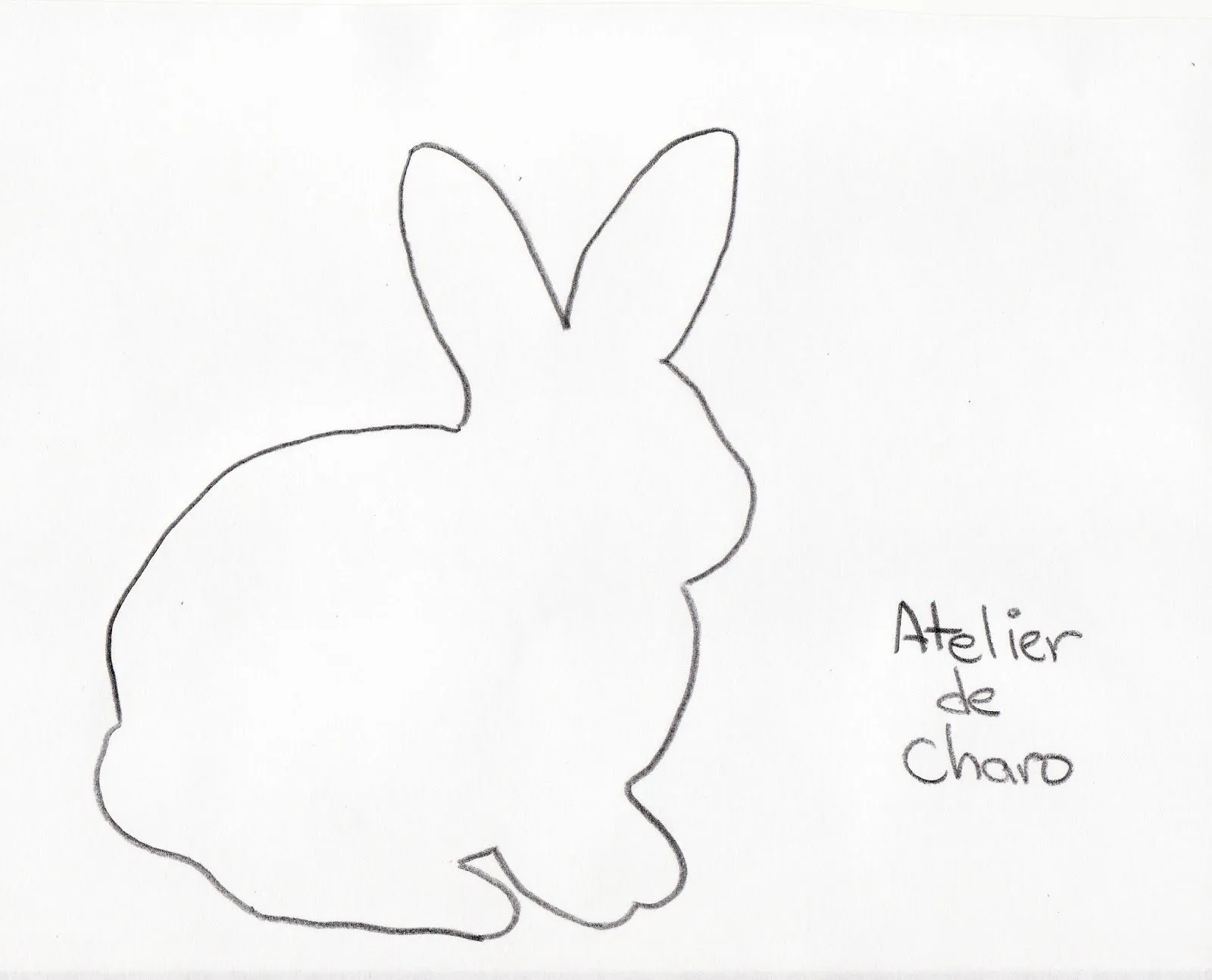 Silueta Conejo - Bunnie Silhouette - Atelier de Charo Silueta Conejo - Bunnie Silhouette - Atelier de Charo
