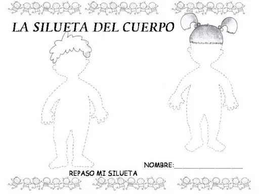 Silueta del cuerpo humano para colorear para niños - Imagui