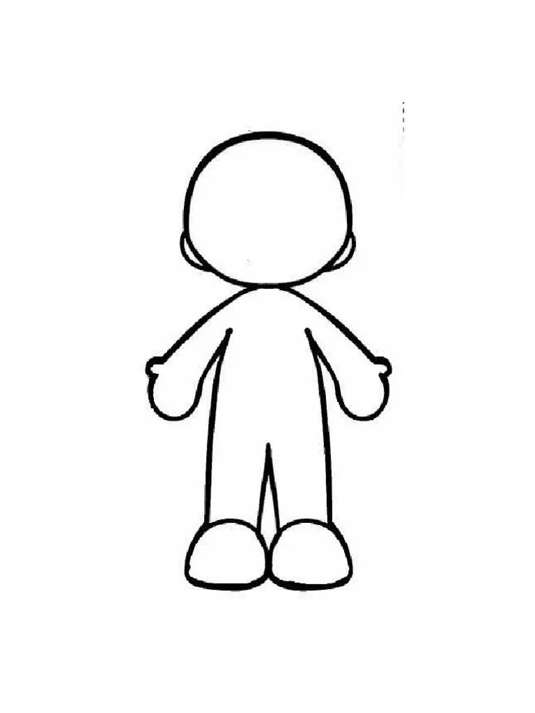 Silueta Del Cuerpo Humano para Recortar Con Niños | PDF Silueta Del Cuerpo Humano para Recortar Con Niños | PDF