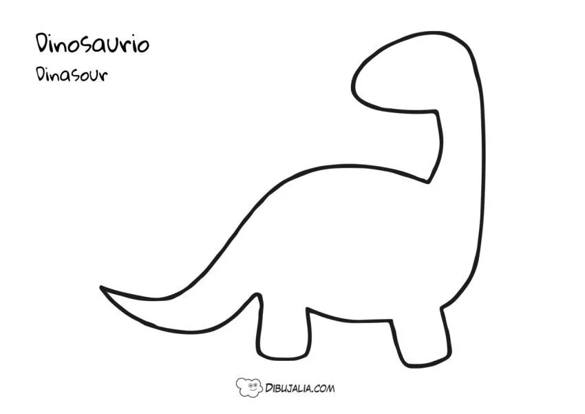 Silueta de un Dinosaurio - Dibujo #2137 - Dibujalia - Dibujos para Colorear y Recursos Educativos Silueta de un Dinosaurio - Dibujo #2137 - Dibujalia - Dibujos para Colorear y Recursos Educativos