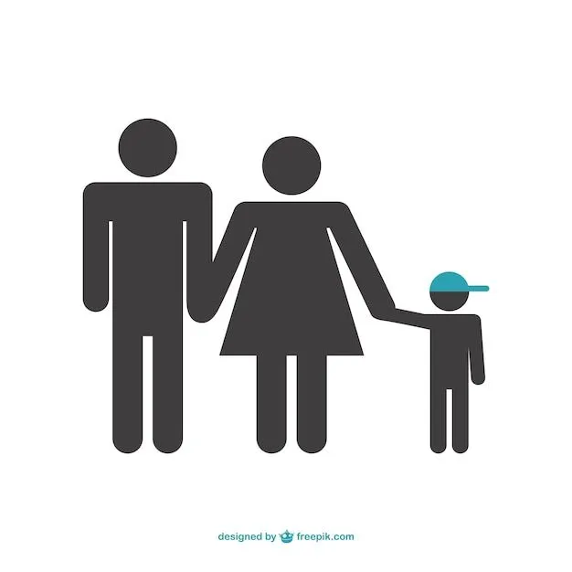 Silueta Familia Vector | Fotos y Vectores gratis