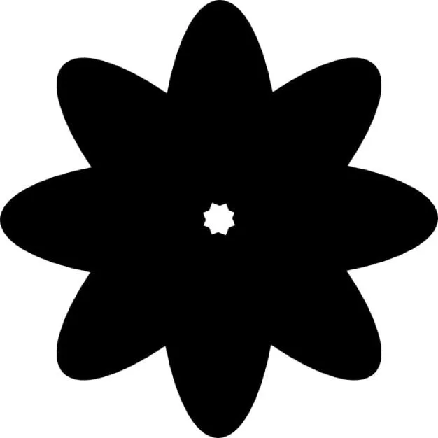 Silueta de la flor con varios pétalos | Descargar Iconos gratis