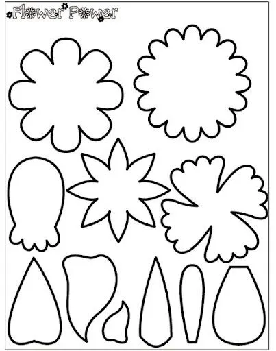 Siluetas flores para imprimir - Imagui