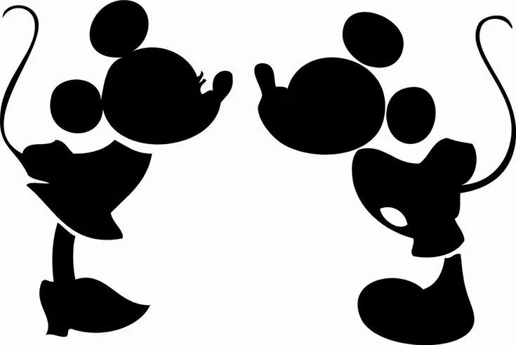 Silueta Mickey y Minnie | Ilustraciones y palabras que me inspiran ... Silueta Mickey y Minnie | Ilustraciones y palabras que me inspiran ...