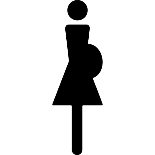 Silueta de la mujer embarazada | Descargar Iconos gratis